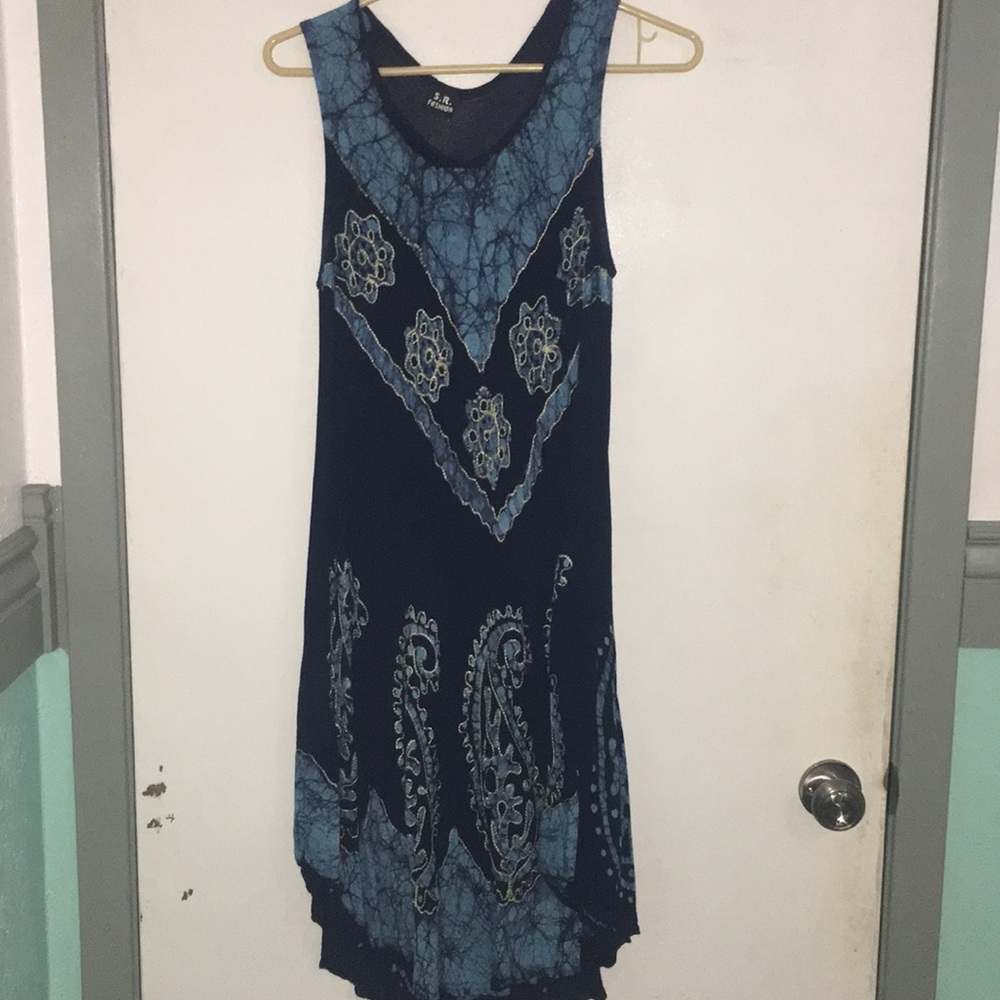 Blue free flowing dress